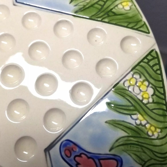 Rare Ceramic Chinese Checkers Cat And Butterfly Board And Marbles Complete Set - Picture 13 of 13